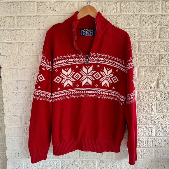 Men's Winter Quarter Zip Sweater (XL) - Picture 1 of 7